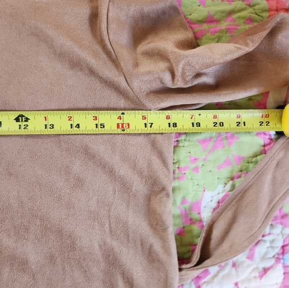 Banana Republic Tan Vegan Suede Belted Long Sleeve Swing Top Stretchy Casual XS - Picture 8 of 10